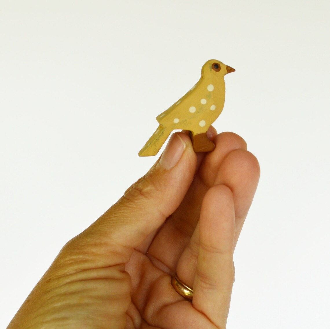 Animales de arca de madera tallada a mano aves populares | Etsy