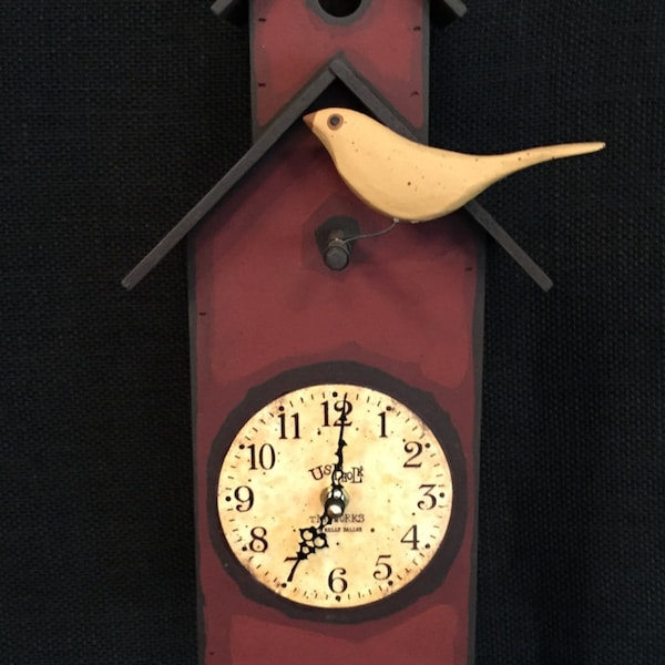 Birdhouse Clock Etsy