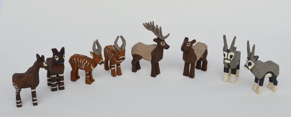 etsy wooden animals