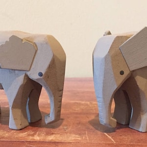 Hand Carved wooden Elephants
