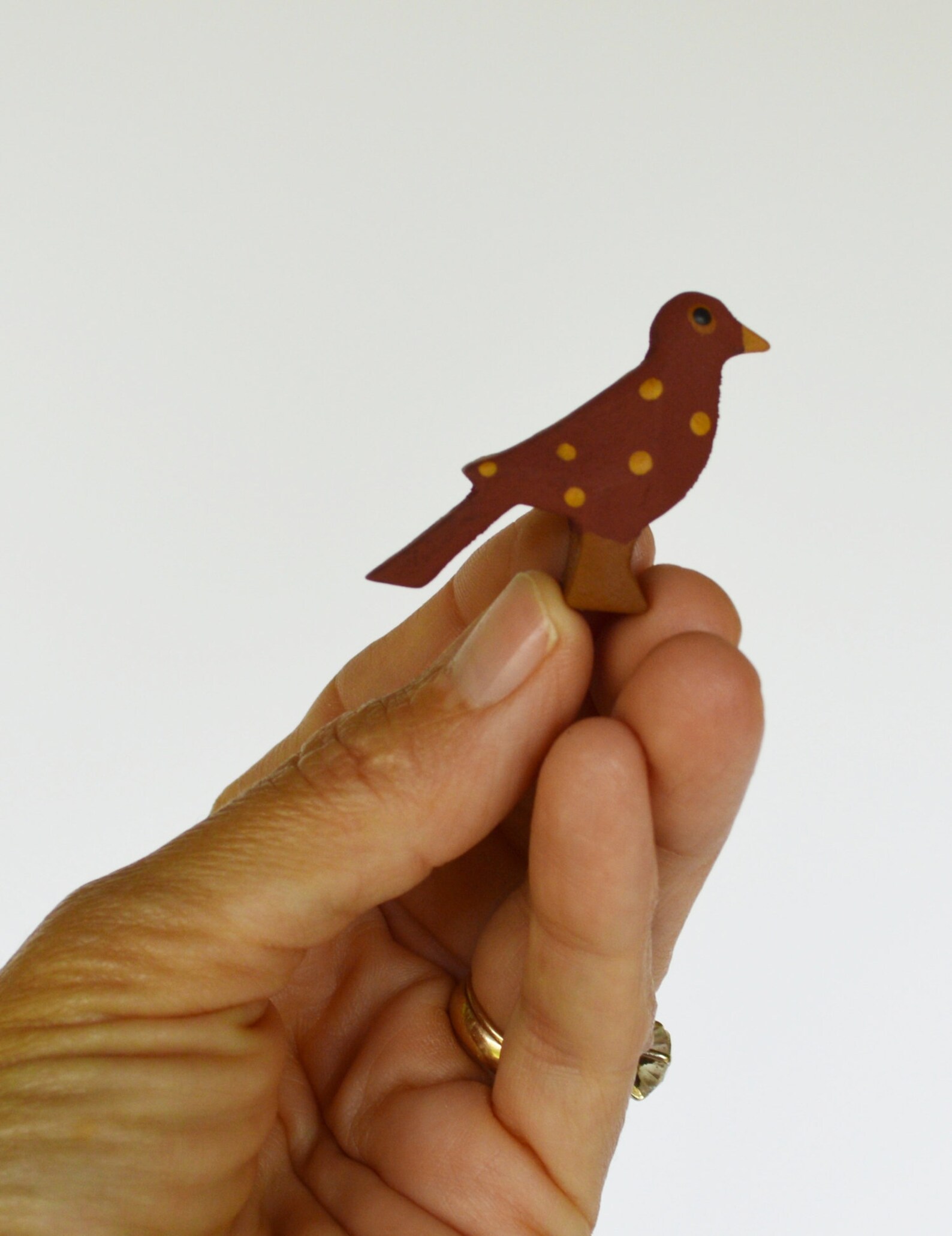 Animales de arca de madera tallada a mano aves populares | Etsy