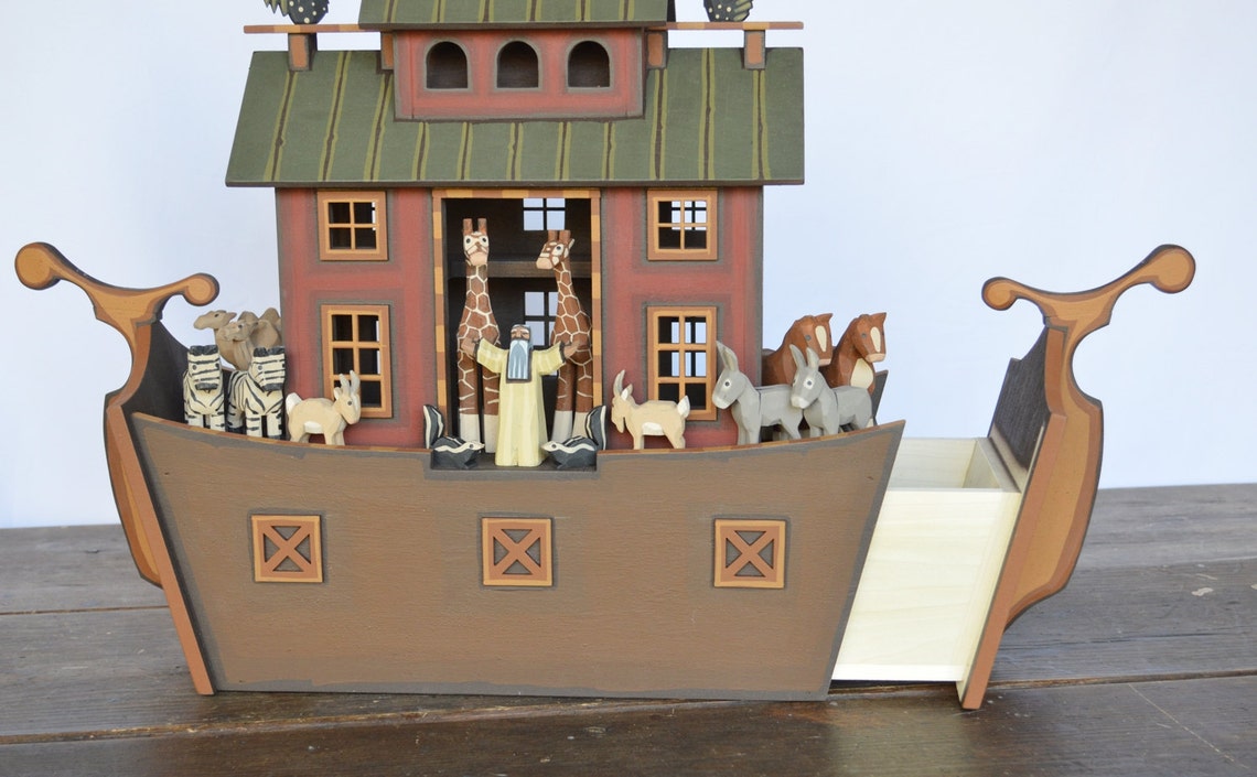 Wooden Noah's Ark - Etsy
