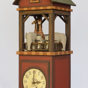 Wooden Noah's Ark Ship's Tower Clock image 1