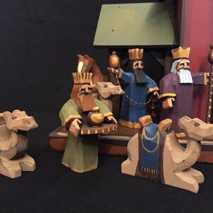 Wooden Nativity, Handmade Wood Nativity, Nativity set, Nativity Wood, Wooden Nativity Set image 2