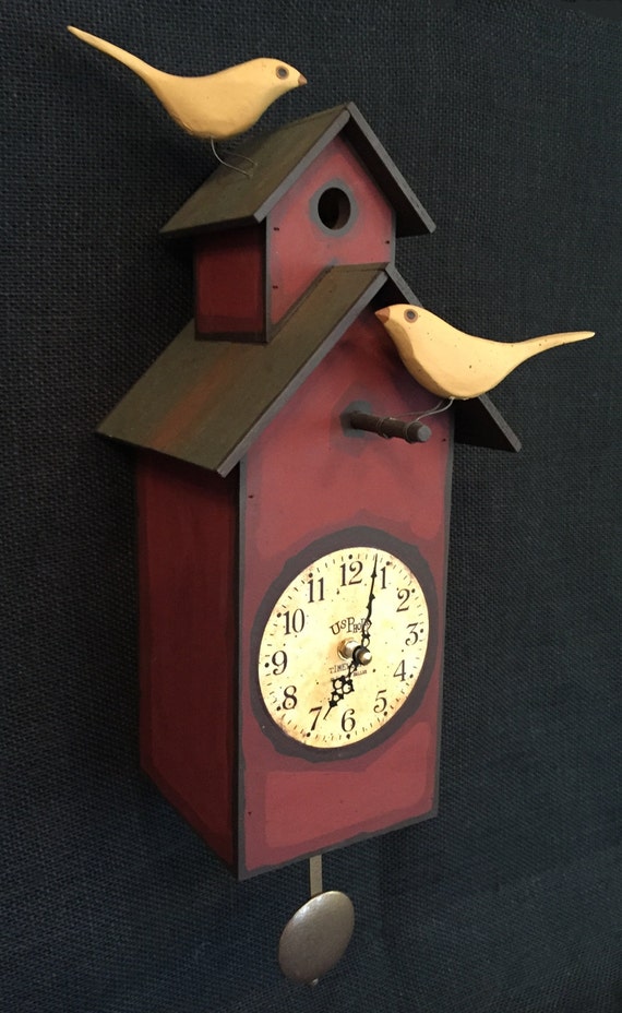 Birdhouse Clock-bird House - Etsy