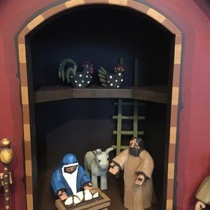 Wooden Nativity, Handmade Wood Nativity, Nativity set, Nativity Wood, Wooden Nativity Set image 4