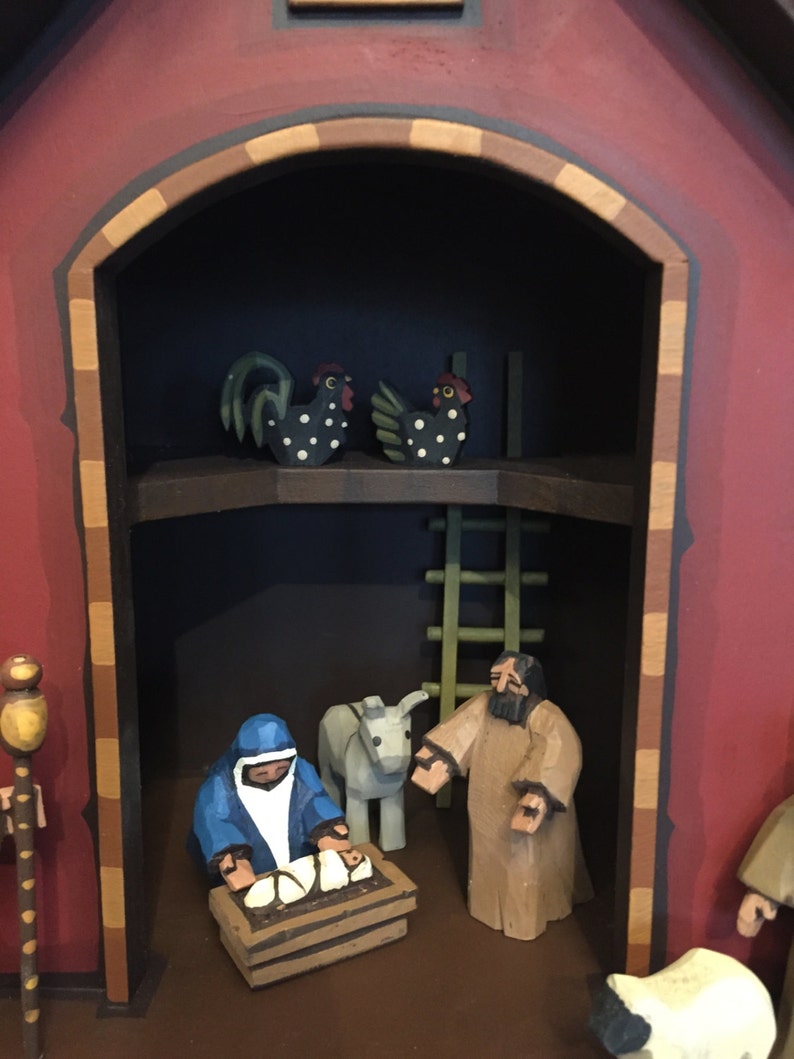 Wooden Nativity, Handmade Wood Nativity, Nativity set, Nativity Wood, Wooden Nativity Set image 4