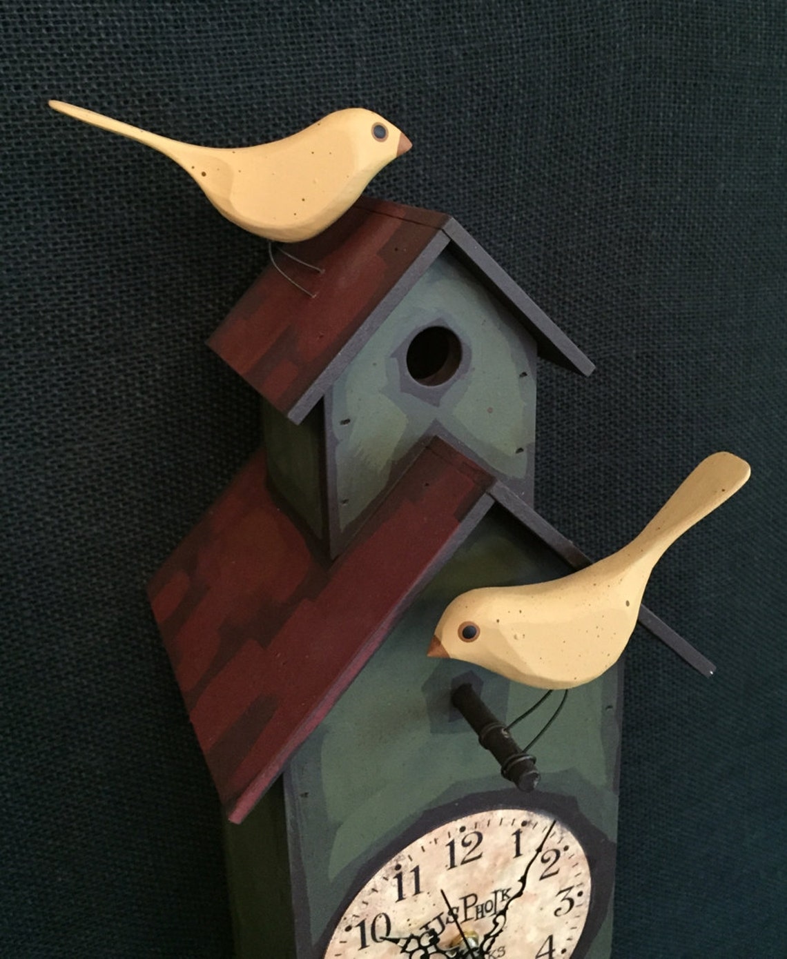 Decorative Bird House Clock Etsy