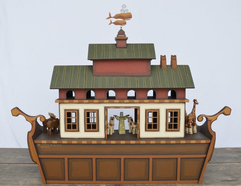 Traditional Wooden Noah's Ark Noah's Ark Wooden - Etsy