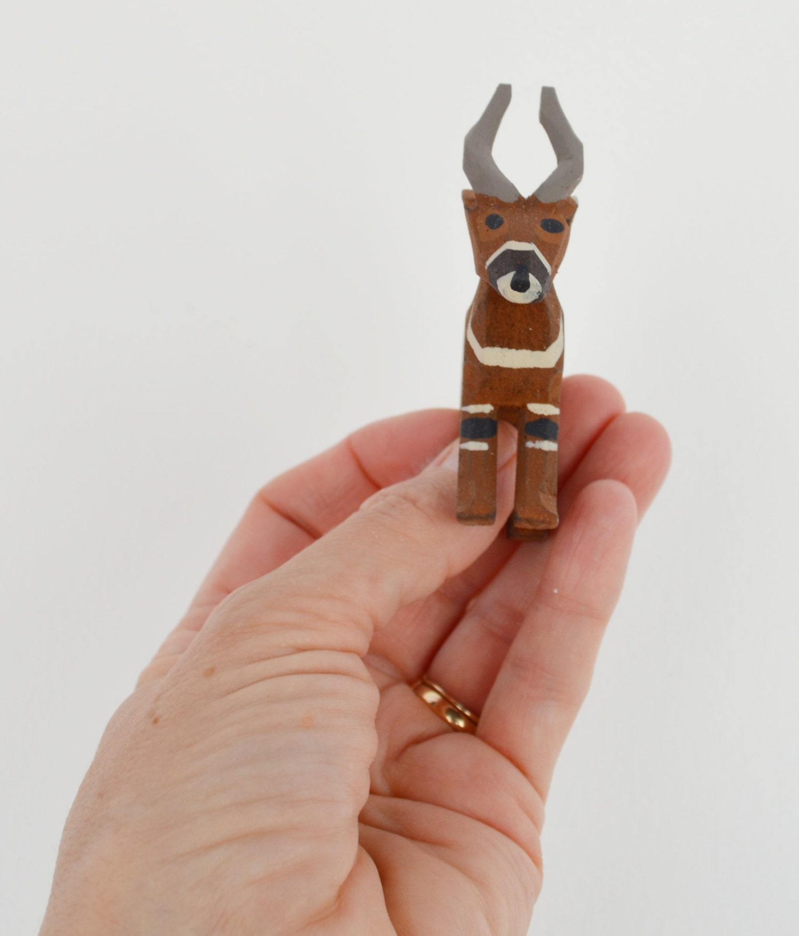 Hand Carved Wooden Animals, Okapi, Bongo, Elk, Oryx Pair - Etsy