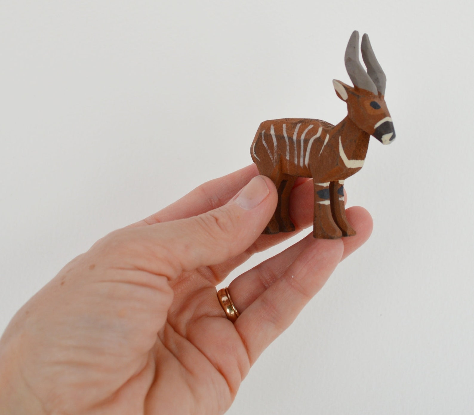 Hand Carved Wooden Animals, Okapi, Bongo, Elk, Oryx Pair - Etsy