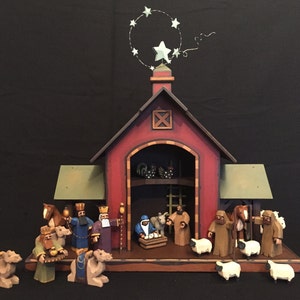 Wooden Nativity, Handmade Wood Nativity, Nativity set, Nativity Wood, Wooden Nativity Set
