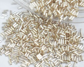 TOHO Japanese Glass Bugle Beads Sz # 3 15g Metallic Iris Brown #83