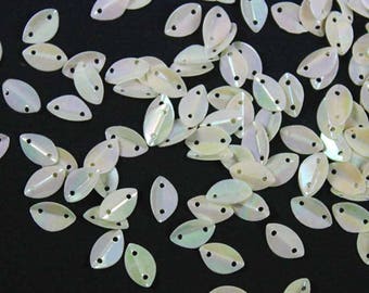 black colour folded Sequins-EMBSQ4939 50 Grams 6x9MM Leaf Shape