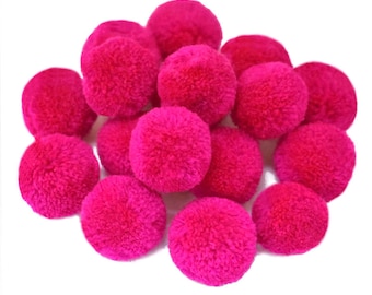 Large Pom Poms XL Hmong Pom Poms : Handmade Hmong /& Lisu Hill Tribe Pom Poms Hot Pink Pom Poms Fluffy Pom Pom Pastel Pink Yarn Pom Poms