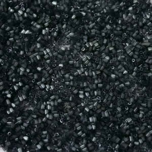 Hex 2 Cut delica Beads/Glass delica Beads /Silk Finish Delica Hexagon beads Size 11/0 in Black Color -100 grams-Total 4,800Beads