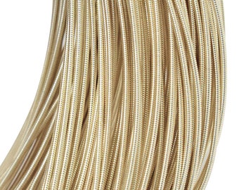 Gimp Wire Copper Zardosi Embroidery Stiff Wire French Stiff wire in Cream Color-100 Grams