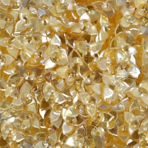 100 Grams, 10MM Flower Shape Yellow Color Sequins-EMBSQ5126