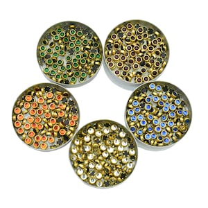 3MM Round Kundan Beads Combo Flat Back Glue On Rhinestones- 5 Colors Combo-100 pieces each color-Total -500 Pieces