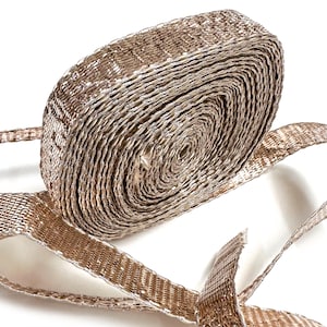 Gota Laces Ribbon Trim Indian Plain Gota Patti Border Indian Lace in Light Rose Gold Color gota lace for wedding dresses Gift wraping