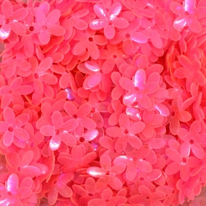 50 Grams, 10MM Flower Shape Pink Color Sequins-EMBSQ5147