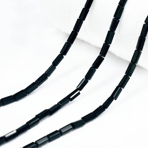 3x6MM Rectangle Faceted Crystal Beads in Black Color-EMBFCB5392-1 Strand: 70 Beads