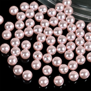 Premium Quality Crystal Glass Pearls in Rosaline  Color For Wedding Jewellery