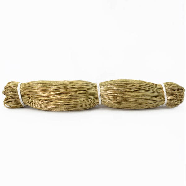 Metallic Braided Cord (Gold Colour) made from Metallic threads (218 Yard)-EMBBT4695