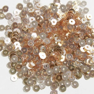 3MM/4MM, Round Shape Centre Hole Crystal Finish Sequins In Nougat Colour -EMB1489