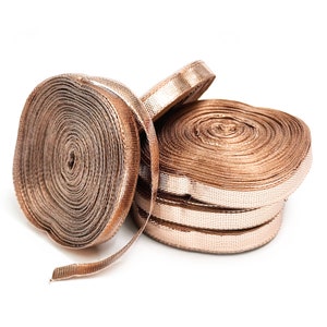 Gota Laces Ribbon Trim Indian Plain Gota Patti Border Indian Lace in Rose Gold Color gota lace for wedding dresses Gift wraping & fancy item