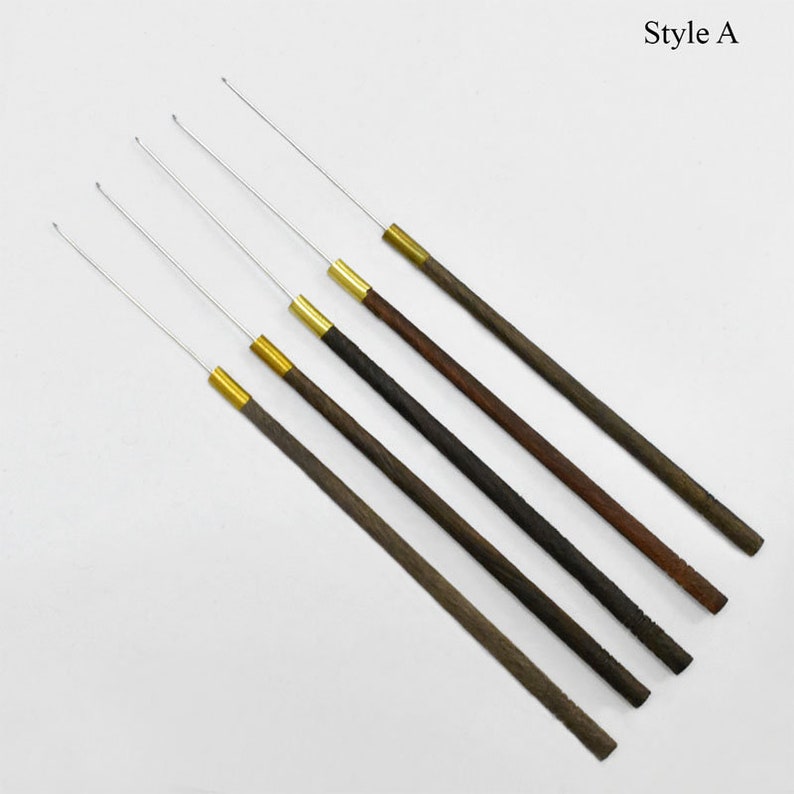 Aari 0.5MM Needle for Beading and French Wire Embroidery with Handles 5 Needles per Packet image 2