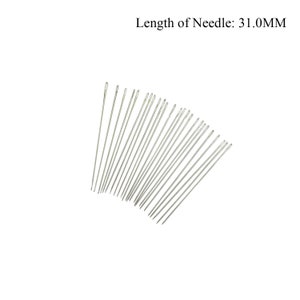 May include: A bundle of 31.0MM long silver sewing needles.