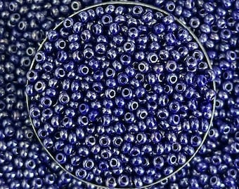 Preciosa Seed Beads 11/0 Czech Glass Rocaille Round Spacer Beads for jewelry making and Beading DIY in Deep Purple Color,6500 Pieces-100Gram