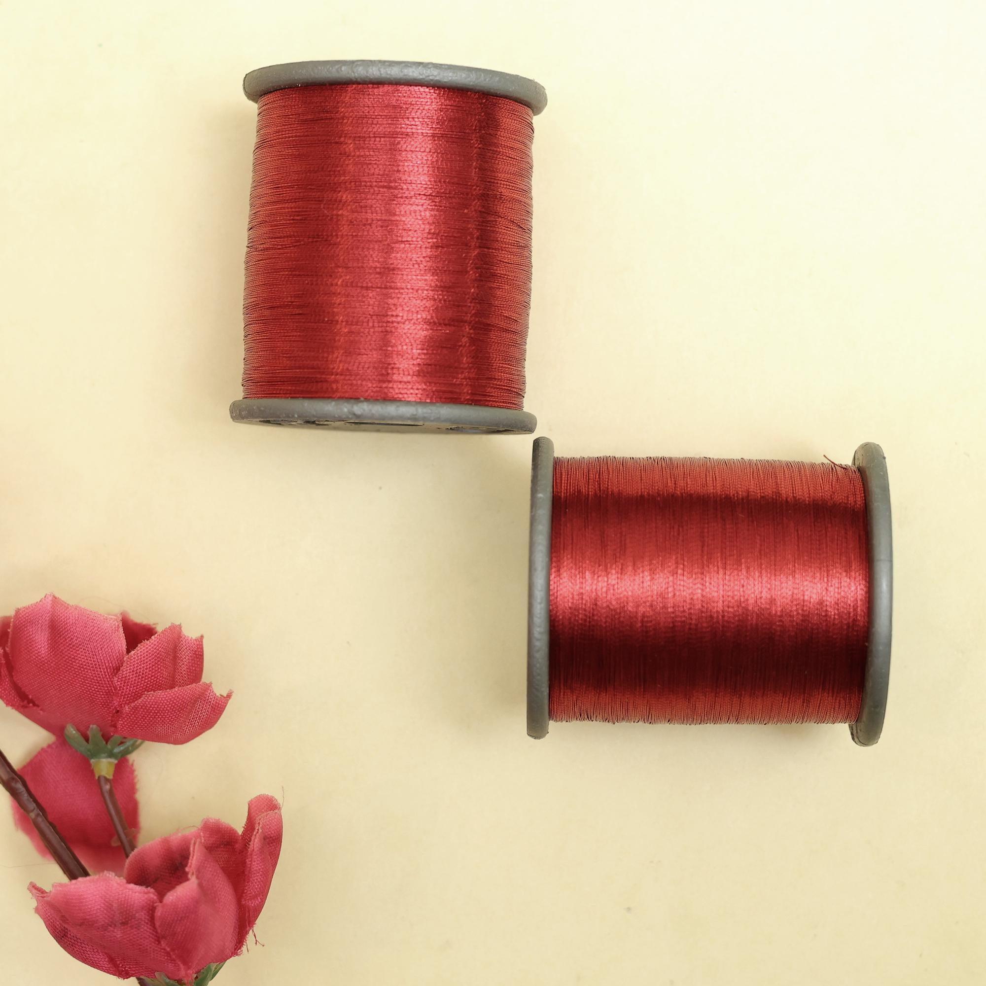 Zari Thread Metallic Floss Yarn Hand Machine Embroidery Artwork