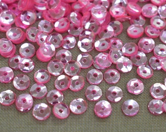 5MM French Cut Sequins in Bright Pink Color, 100 Grams-EMBSQ06042