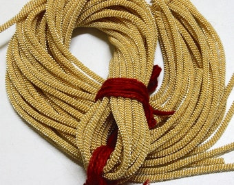 Bullion Wire/French Wire/Metallic French Wire/ french coil, Rough Purl, Bullion Thread,Nakshi,Purl wire  in Gold colour ( 100 Grams)