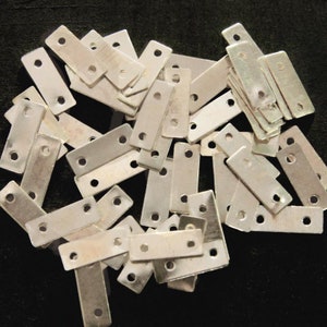 100 g, paillettes en métal de forme rectangulaire/perles en métal/paillettes aspect métal/breloques en métal (taille : 4 x 11 mm)