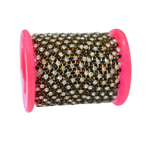 Rhinestone chain Trim Crystal Cup Chain Two Color Crystal Cup Banding Chain for jewelry making -5 Meters