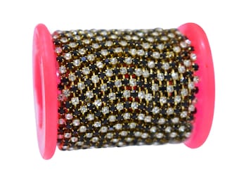 Rhinestone chain Trim Crystal Cup Chain Two Color Crystal Cup Banding Chain for jewelry making -5 Meters