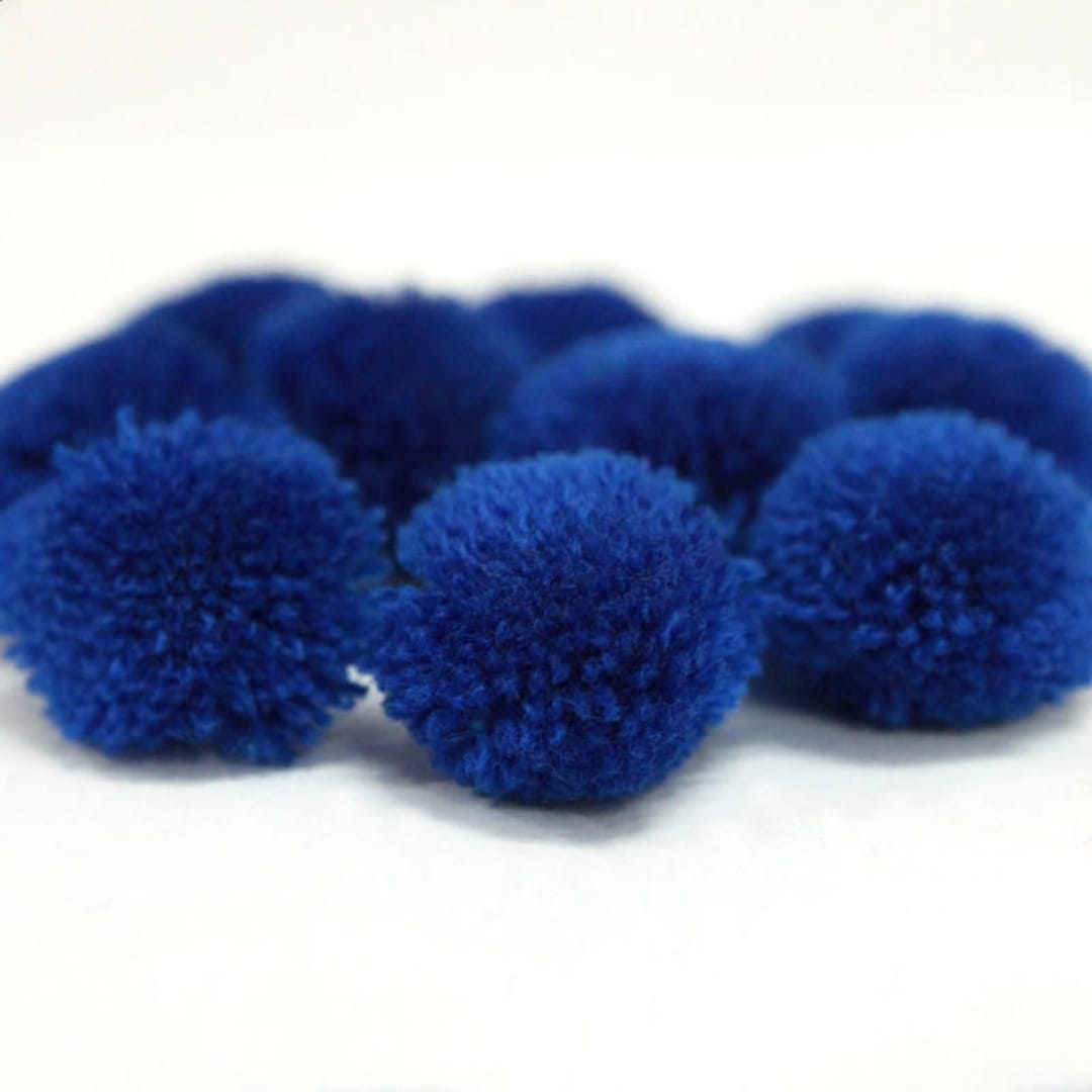 1/2 inch Light Blue Mini Craft Pom Poms 100 Pieces