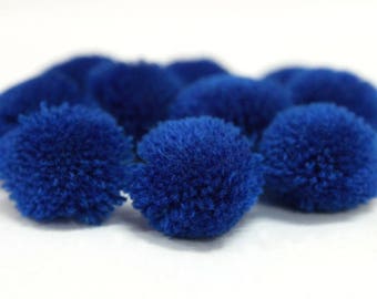 250 pièces, petits pompons de couleur bleue-EMB2082