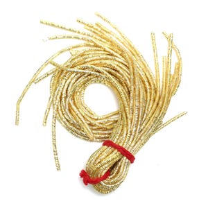 Bullion Wire/French Wire/Metallic French Wire/ french coil, Rough Purl, Bullion Thread,Nakshi,Purl wire in Gold Colour 100Gram image 1
