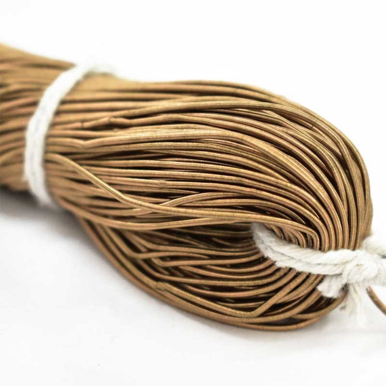 EMBKR06144 100Gram KoraMatte Finish Bullion Wire French Wire Metallic Wire in Gold Color 1MM