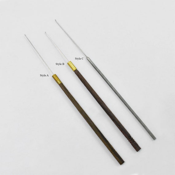 Aari 0.5MM Needle for Beading and French Wire Embroidery With Handles 5  Needles per Packet 