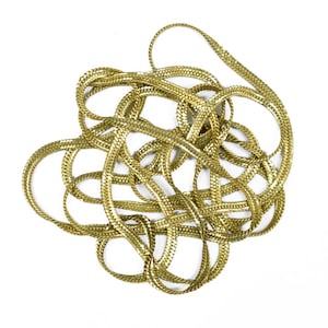 3MM, 1Meter Flat Skinny Gold Metal Chain -EMBC5268