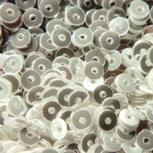 3MM/4MM/2.5MM Snow White Colour Crystal Finish Sequins-EMB331