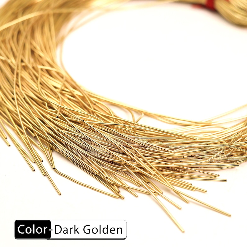 Bullion Wire/French Wire/Metallic French Wire/ french coil, Rough Purl, Bullion Thread,Nakshi,Purl wire(100Gram)50 Yard image 7