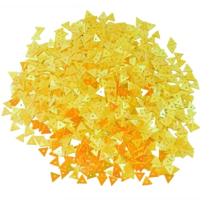 8MM,  Lemon Zest Colour Triangle Shape Sequins -EMB727