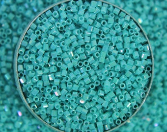 Miyuki hex 2cut Glass seed beads loose Spacer Japanese beads for jewelry making and beading In Blue Color