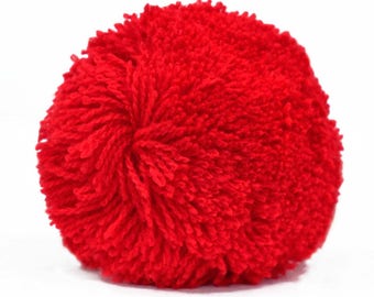 2.5 Inch Red Acrylic Large Craft Pom Poms Bulk 1,000 Pieces ​